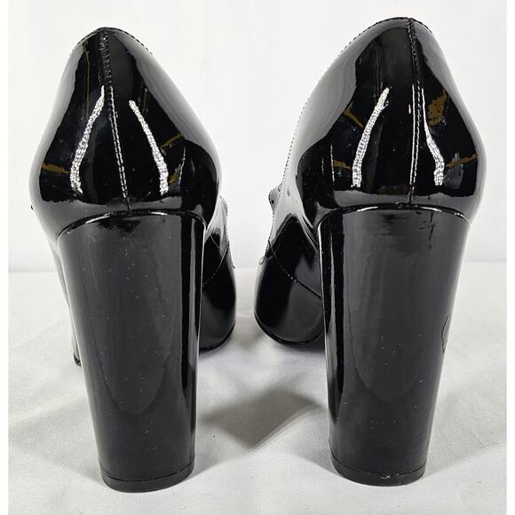 STUART WEITZMAN WOMEN'S VIDA 100 MARY JANE BLACK PATENT LEATHER SHOES – SIZE 7.5 - Picture 9 of 12